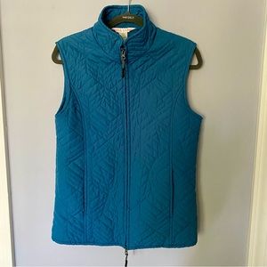 Dusty Blue Quilted Vest with pockets